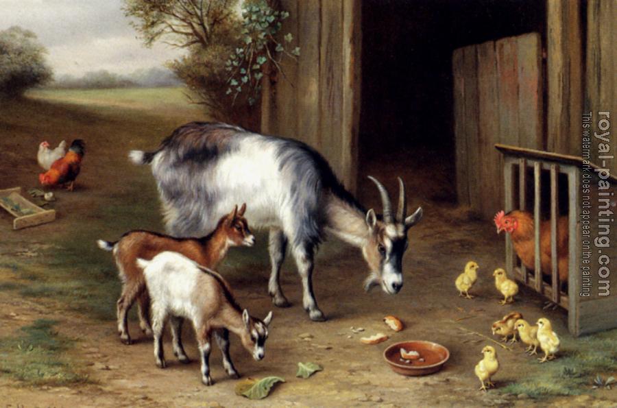 Edgar Hunt : Goats And Poultry